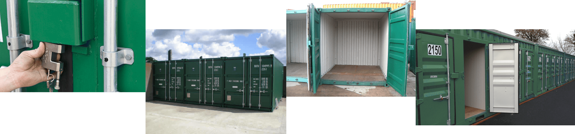 Selection of images showing BigD Storage's containers